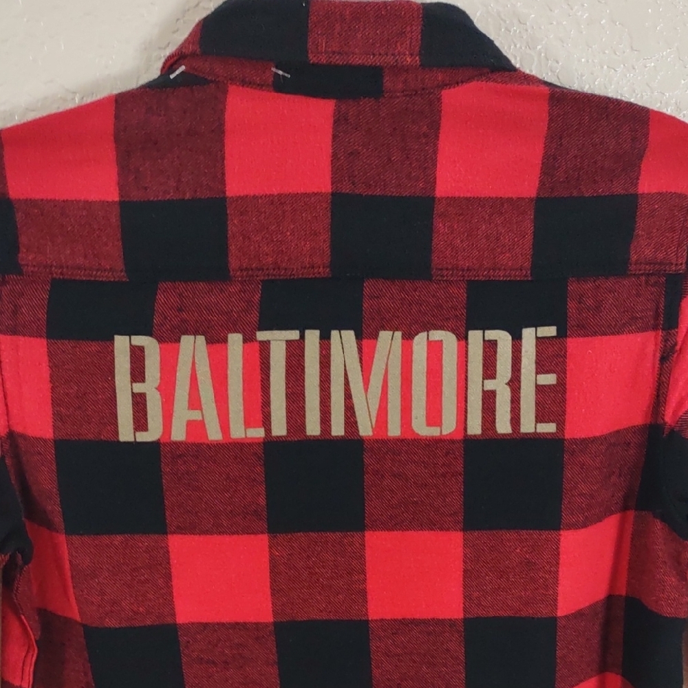 DENIM& FLOWER, Size 13/14,Kids Red and Black Plaid Shirt - Picture 11 of 17